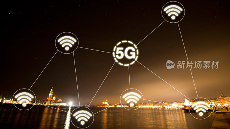 5G wifi技术数字概念